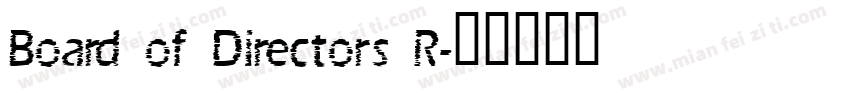 Board of Directors R字体转换